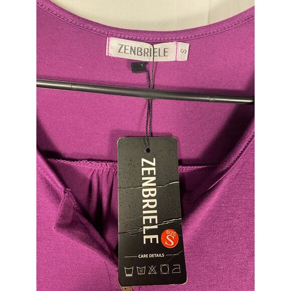 Purple Womens V-neck Blouse Size Small - Picture 5 of 6